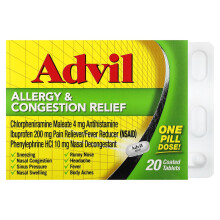 Advil, Allergie- & Congestieverlichting, 20 Gecoatste Tablets