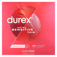 Condomurile de la Durex, Sensibilă Excesivă, Fit Regulat, 42 Condomuri Latex