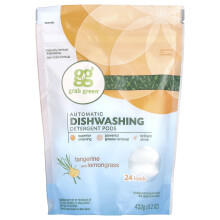 Grab Green, Automatisoitu Ruokailuvälinepohjus Pakkaus, Tangeriini Lemongrassin Kanssa, 24 Latauksia, 15.2 oz (432 g)