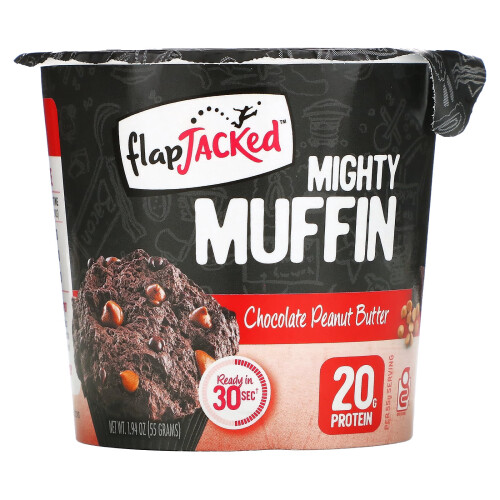 FlapJacked, Muffin Poderoso, Chocolate e Amendoim, 1,94 oz (55 g)