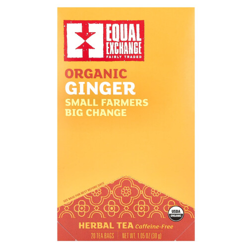 Equal Exchange, Bio-Ginger, Kräutertee, Koffeinfrei, 20 Teebeutel, 1,05 oz (30 g)