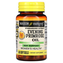 Mason Natural, Óleo de Primavera da Noite, 60 Softgéis