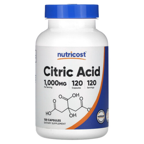 Nutricost, Σιτικική Οξύ, 1,000 mg, 120 Φιάλες