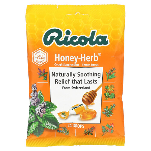 Ricola, Honing Kruiden, 24 Druppels