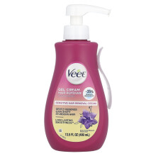 Veet, Gel Crème Haarverwijderaar, Gevoelig, Aloë & Violet Bloem, 13,5 fl oz (400 ml)
