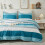 White and Teal Queen Comforter Set 3-Piece Down Alternative 7