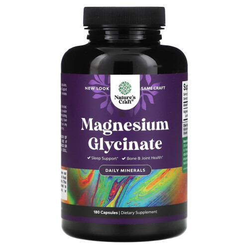 Nature's Craft, Μαγνήσιο Γλυκίνη, 180 Capsules