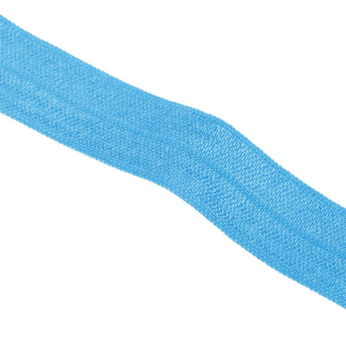 3x2,7M5/8"15mm elastisk spandex satengbånd hårstrikker tilbehør blå 2