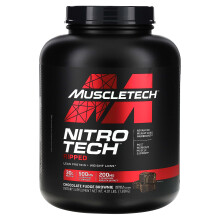 MuscleTech, Nitro Tech Ripped, Proteína Lean + Pérdida de Peso, Chocolate Fudge Brownie, 4.01 lbs (1.82 kg)