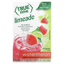 True Citrus, True Lime, Limeade, Melone, 10 Bustine, 0,11 oz (3 g) Ogni Una