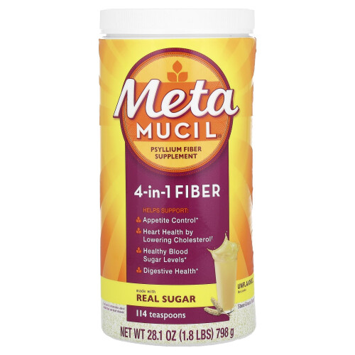 Metamucil, 4-σε-1 Φυτικές Ουσίες, Απαλλαγμένο από Γεύση, 28,1 oz (798 g)
