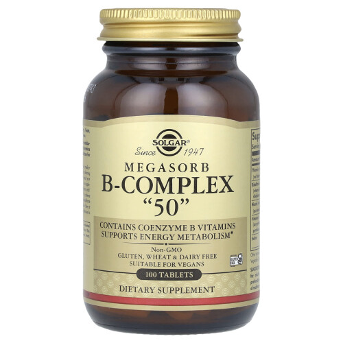 Solgar Solgar, Megasorb B-Complex "50", 100 tabletek