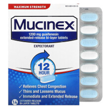 Mucinex, 12 Uur Borst Congestie, Maximum Sterkte, 14 Verlengde-Uitgave Bi-Laag Tabletten