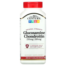 21st Century, Glucosamine / Chondroitin, Original Strength, 200 Easy to Swallow Capsules