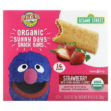 Earth's Best, Luonnonmukainen Aurinkoiset Päivät Snack Barit, 2 Vuotta ja Ylä, Strawberry, 16 Barit, 0.67 oz (19 g) Kunkin