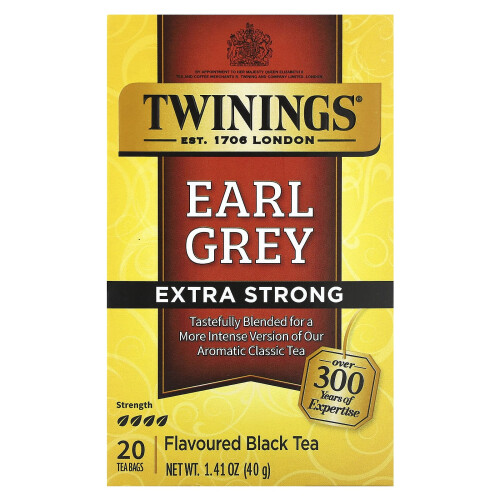 Twinings Twinings, Schwarztee, Earl Grey, Extra Strong, 20 Teebeutel, 1,41 oz (40 g)