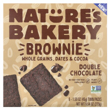 Nature's Bakery, Brownie, Double Chocolate, 6 Dvojité Balení, 1,59 oz (45 g) Každý