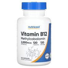 Nutricost, Witamina B12, 2 000 mcg, 120 Capsulek