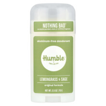 Humble Brands, Aluminiumvrije Deodorant, Lemongrass & Sage, 2.5 oz (70 g)