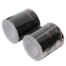 8Pièces Moulures PVC Noires Autoadhésives Skirting Board Wall Trim