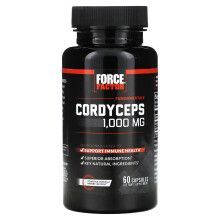 Force Factor, Fundamentals, Cordyceps, 1.000 mg, 60 Kapseln (500 mg pro Kapsel)