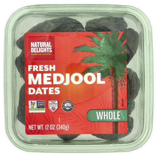 Natural Delights, Φρέσκα Medjool Dates, Ολόκληρα, 12 oz (340 g)