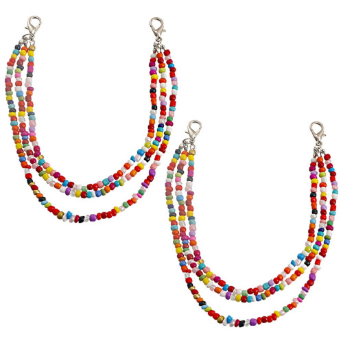 Schuhanhängerkette mit Perlen im Boho-Stil – 1 Paar 2