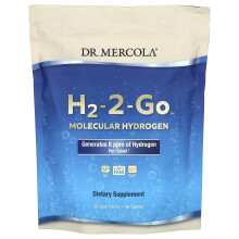 Dr. Mercola, H2-2-Go, Molekularwasserstoff, 30 Doppelpackungen, 60 Tabletten