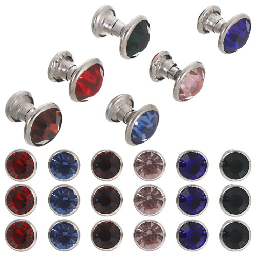 360Pièces Rivets Strass Multicolores Alliage Pour DIY Cuir Décorations