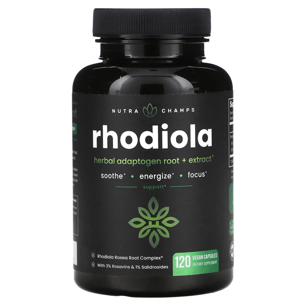 Nutrachamps , Rhodiola, 120 Vegan Capsules