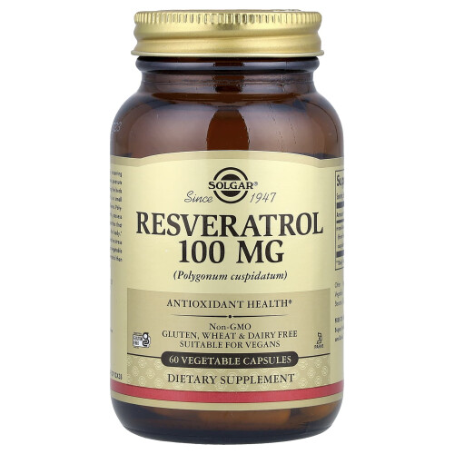 Solgar Solgar, Resveratrol, 100 mg, 60 Capsule Vegetali