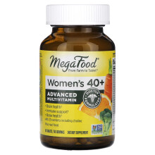 MegaFood, Kvinnors  40+, Avancerad multivitamintablett, 60 Tabletter