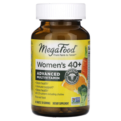MegaFood, Γυναίκες 40+, Προηγμένη Πολυβιταμίνη, 60 Tablets