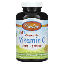 Carlson, Vitamin C w Formie Żwawej, Naturalny Tangeryn, 120 Wegetariańskich Tabletek