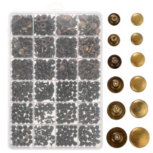 1800Pièces Rivets Décoratifs Ronds Or Pour Ceintures, Sacs, Cuir