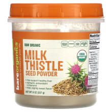 Rohes organisches Milchdistel-Samenpulver von BareOrganics, 8 oz (227 g)