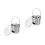 2Pièces Mini Barbecue Portable Acier Inoxydable Grill Camping Argent 6