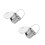 2Pièces Mini Barbecue Portable Acier Inoxydable Grill Camping Argent 7