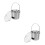 2Pièces Mini Barbecue Portable Acier Inoxydable Grill Camping Argent 8