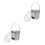 2Pièces Mini Barbecue Portable Acier Inoxydable Grill Camping Argent 9