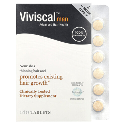 Viviscal, Man, Avancerad Hårvård, 180 Tabletter
