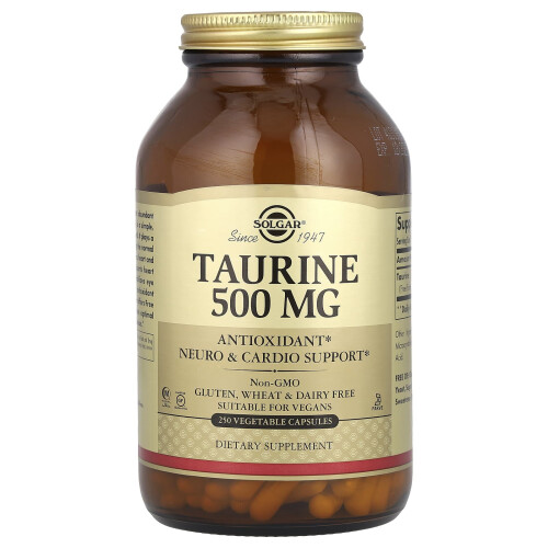 Solgar Solgar, Tauriini, 500 mg, 250 Kasviskapseli