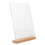 2Pièces Porte-Menu Transparent Avec Socle Bois Pour Table 1