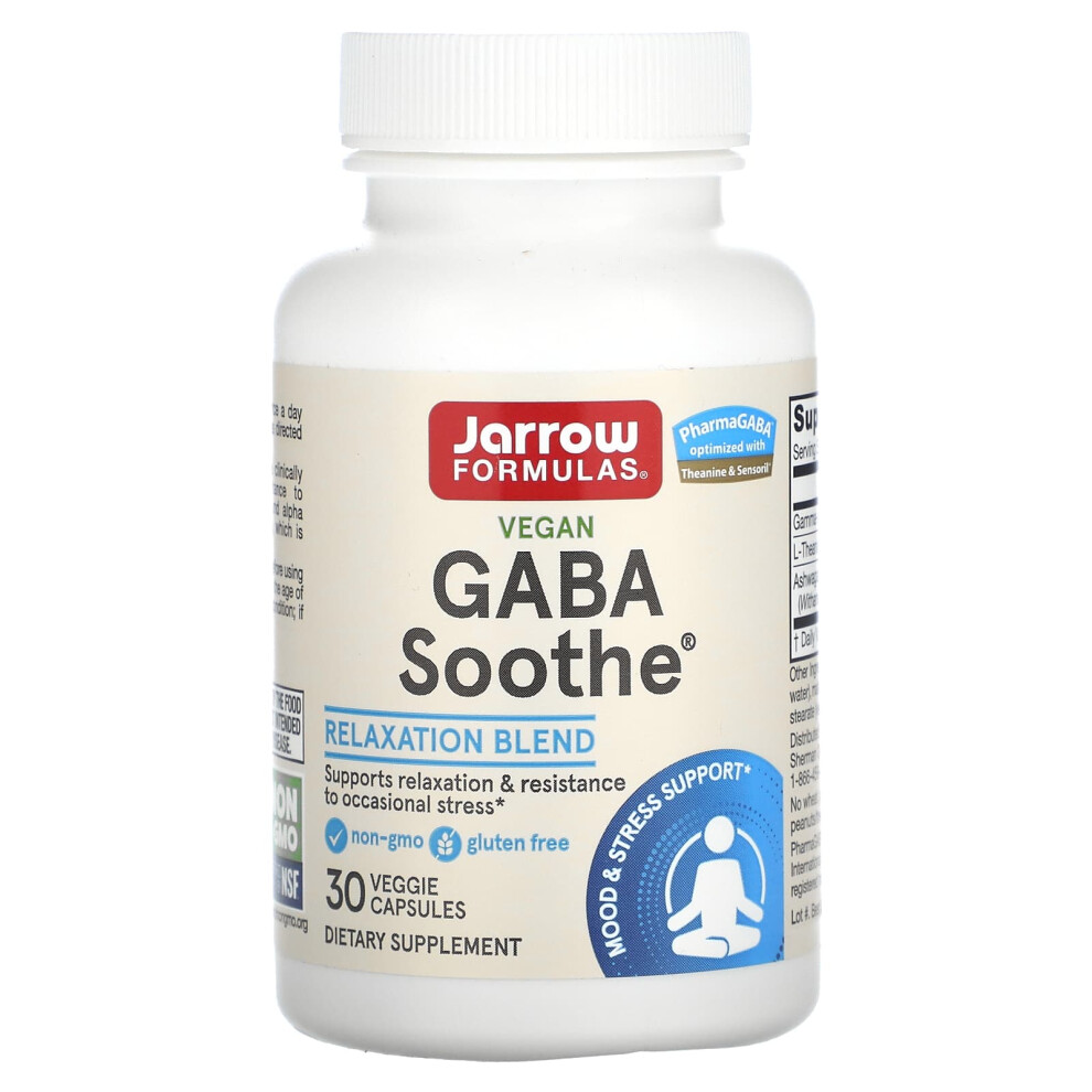 Jarrow Formulas {Aisle K} | Gaba Soothe | 1 X 30 Vcaps
