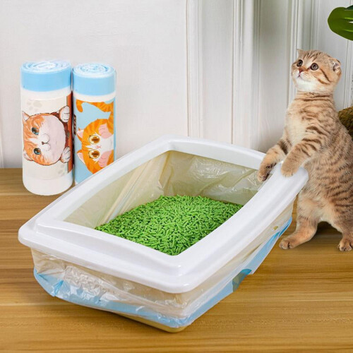 for Cat Pan Bags Drawstring Litter Box Liners Disposable Waste Bag Medium Large 1