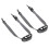 4Pièces Noire Pour Menton Casque Souple Résistante 1