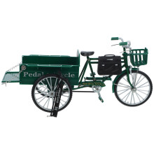 3Ensembles Ornements Mini Tricycles Vert Métal Décoration Bureau Chic