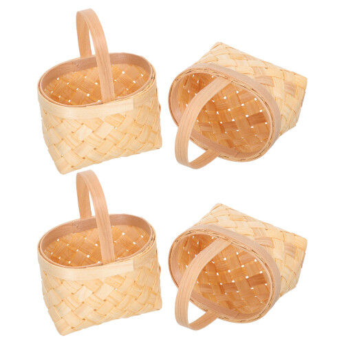 16Pièces Mini Paniers En Bois Marron Pour Organisation Maison