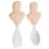 5Ensembles Kit Fourchette Bébé Court Silicone Beige 2