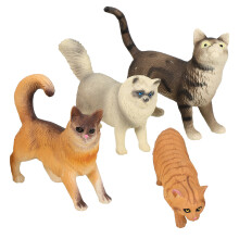 16Pièces Statues De Chat Simulation Résistantes Décor Pour Enfants